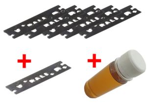 Pack Zen+ tous bois 30mm: 5 lames chrome + 1 lame carbure + huile